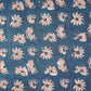 Blue & Red Floral Block Print Cotton Fabric CH-29761