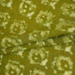 Green & White Floral Batik Print Cotton Schiffli Fabric CH-29817