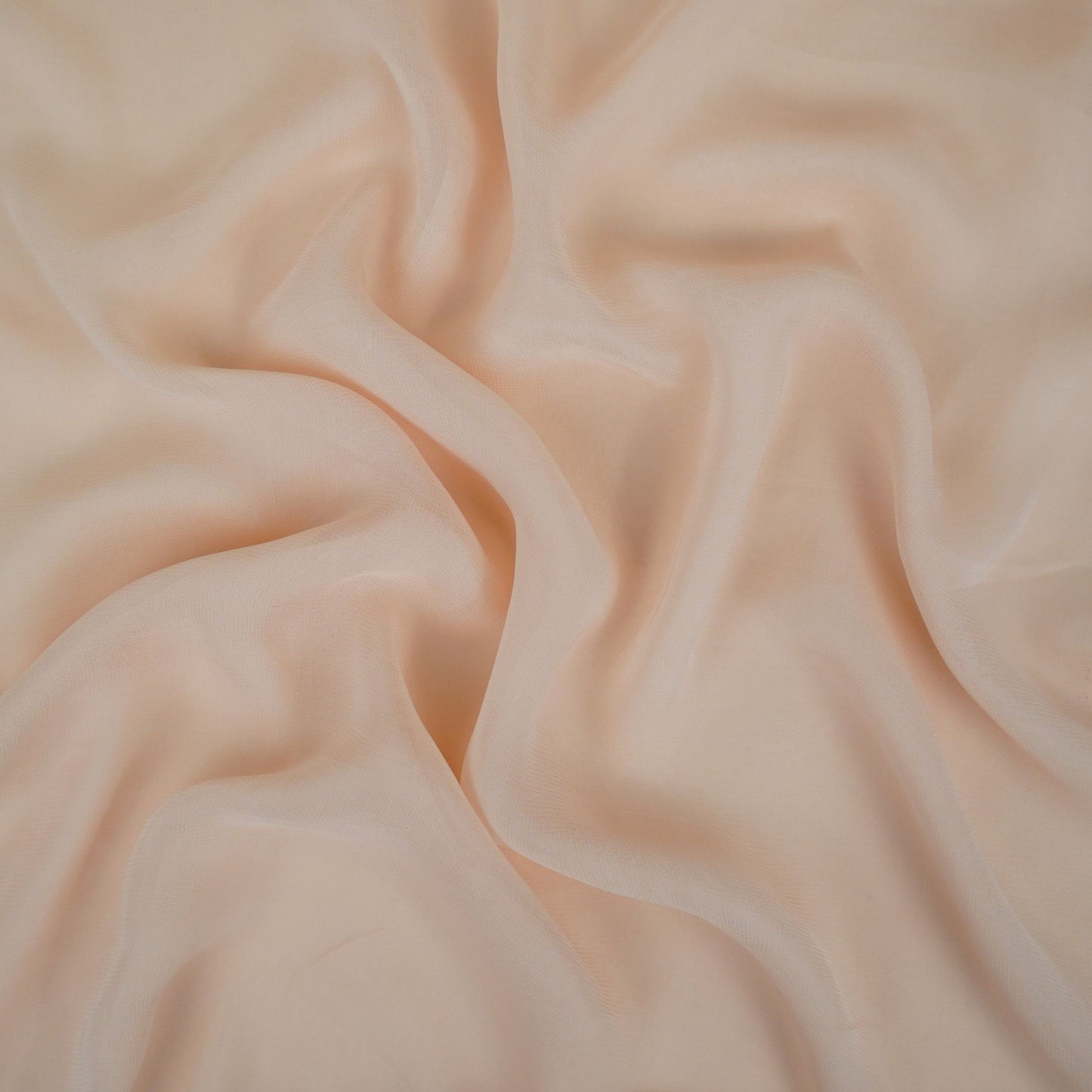 Light Peach Solid 60gm Georgette Fabric SSMG-22
