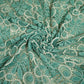 Green Floral Cotton Crochet Fabric 22592