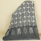 Dark Grey Floral Batik Print Cotton Schiffli Fabric CH-29812