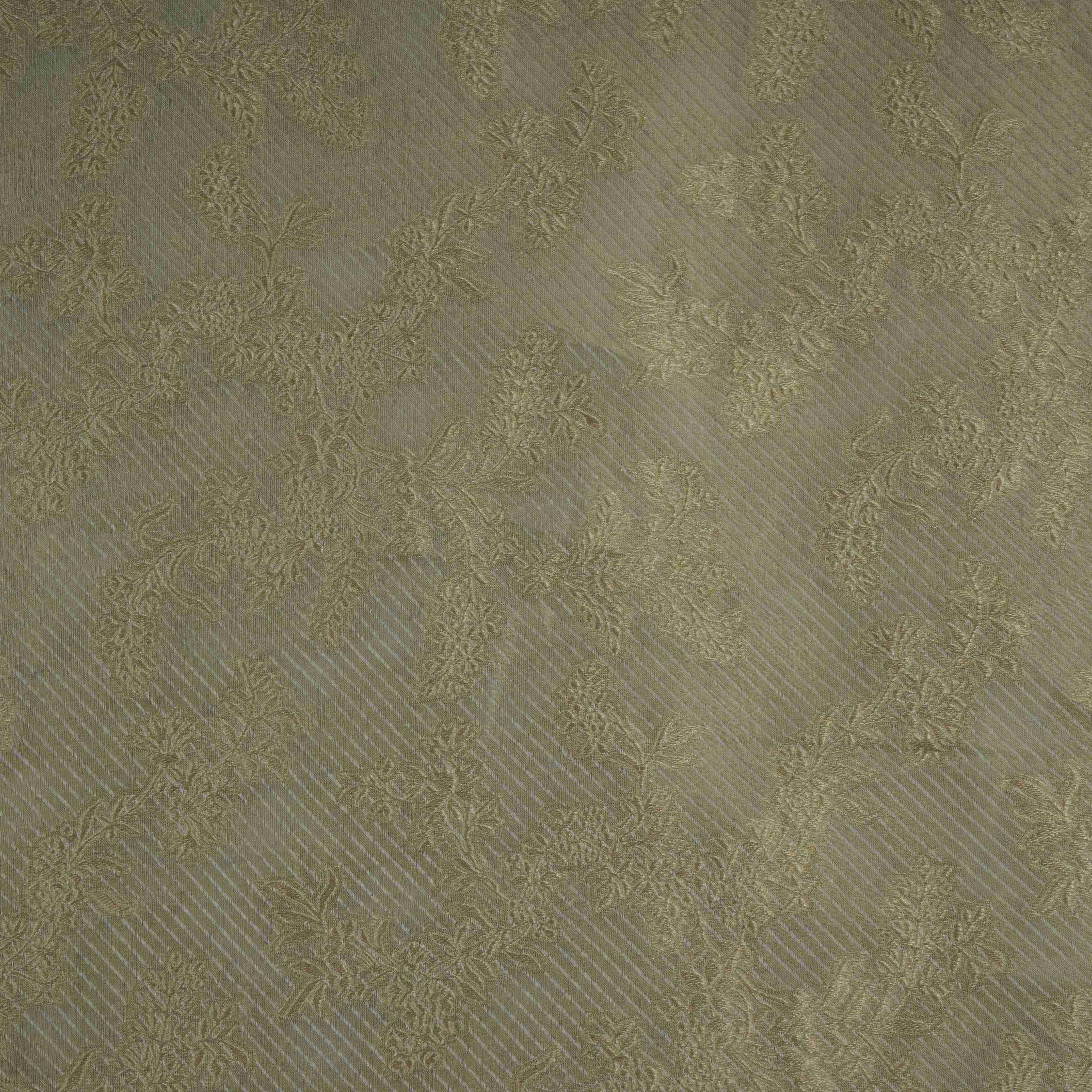 Golden floral jaal Kanjivaram Silk Fabric MTI-32256