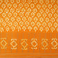 Orange & White Floral Batik Print Cotton Schiffli Fabric CH-29822