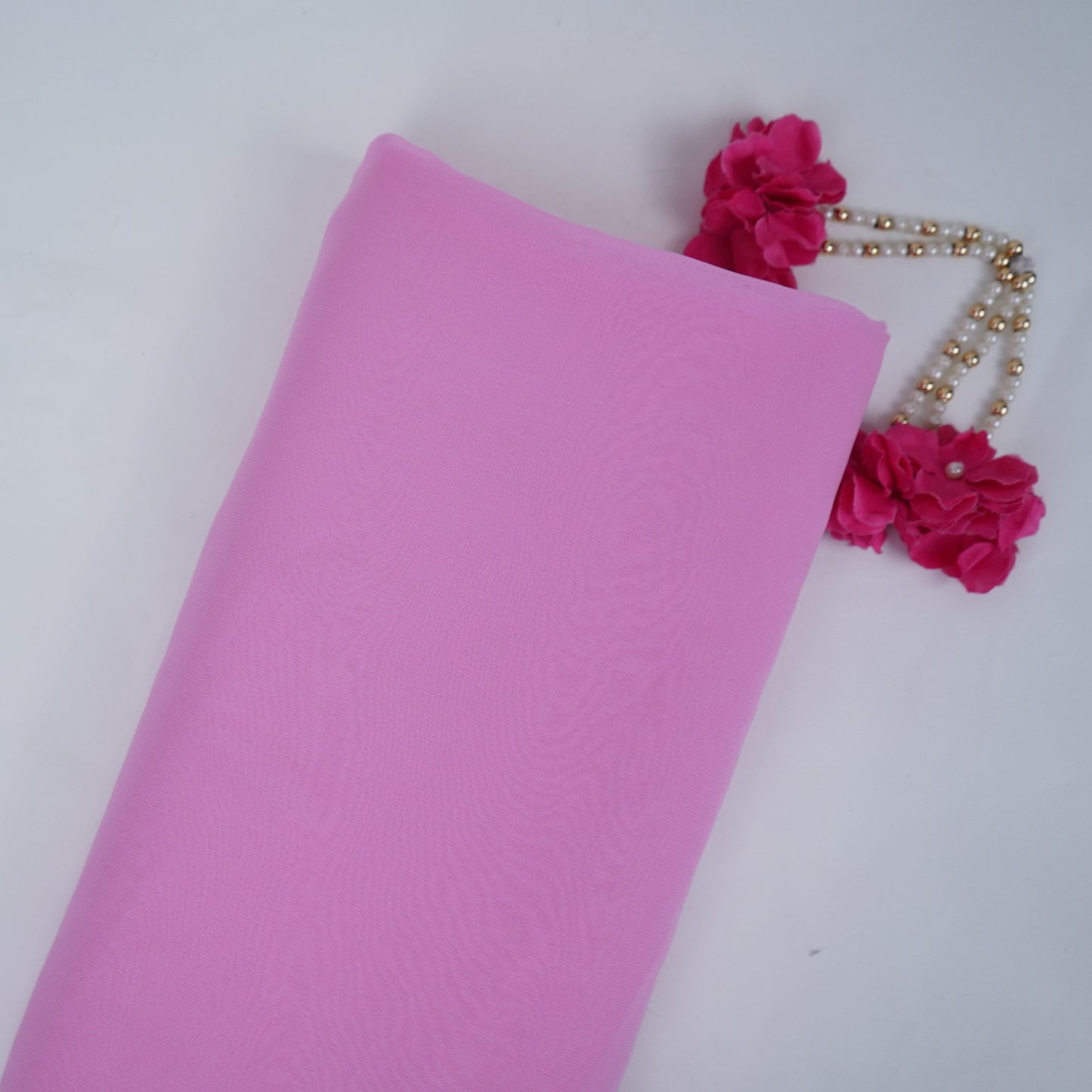 Light Pink Solid 60gm Georgette Fabric SSMG-02