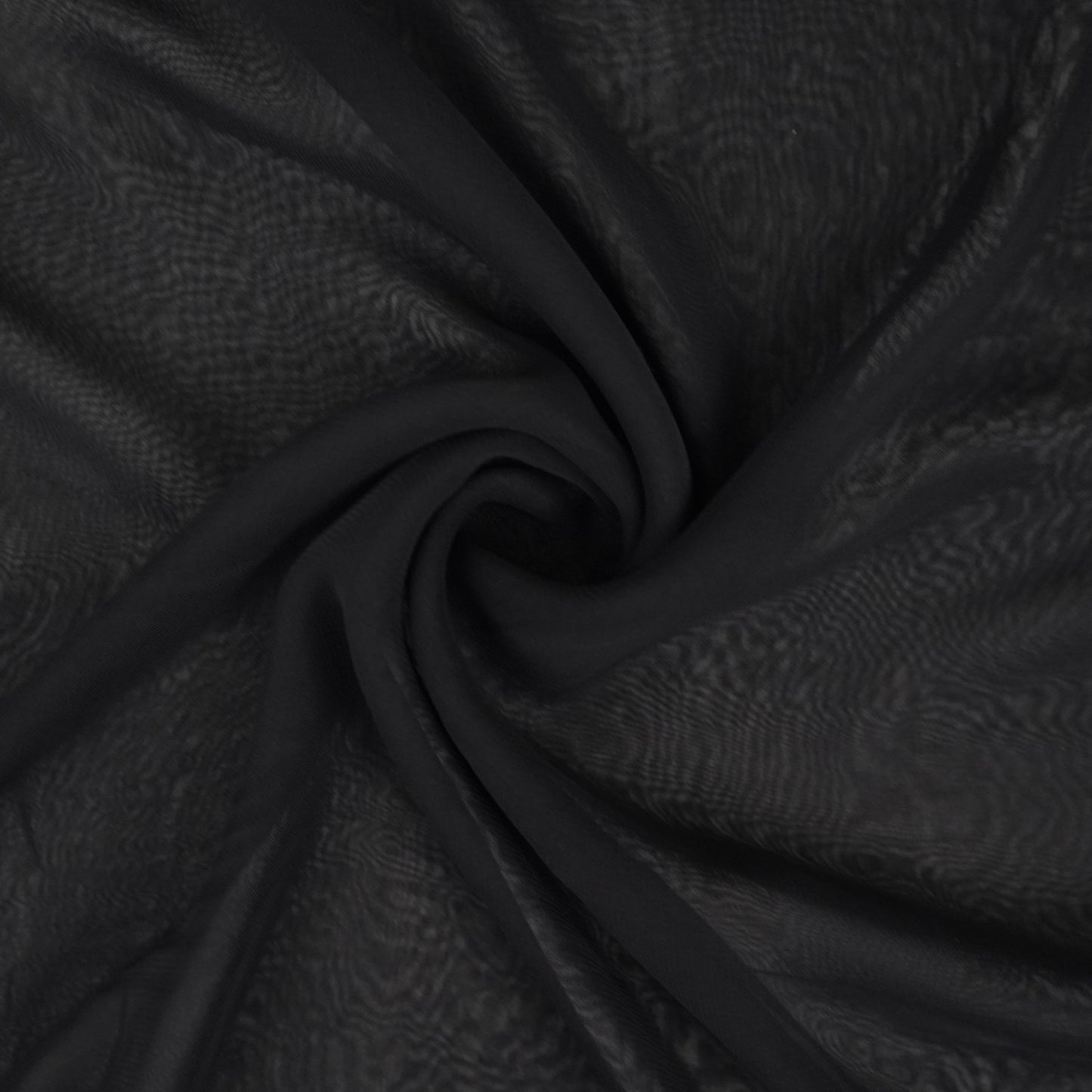 Black Solid 60gm Georgette Fabric SSMG-16