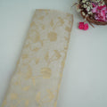 Golden floral jaal Jacquard Kanchi Silk Fabric MTI-32254