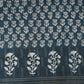 Dark Blue & White Floral Batik Print Cotton Schiffli Fabric CH-29809