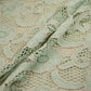 Green Floral Cotton Crochet Fabric 22588