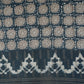 Dark Charcol & White Floral Batik Print Cotton Schiffli Fabric CH-29808 - TradeUNO