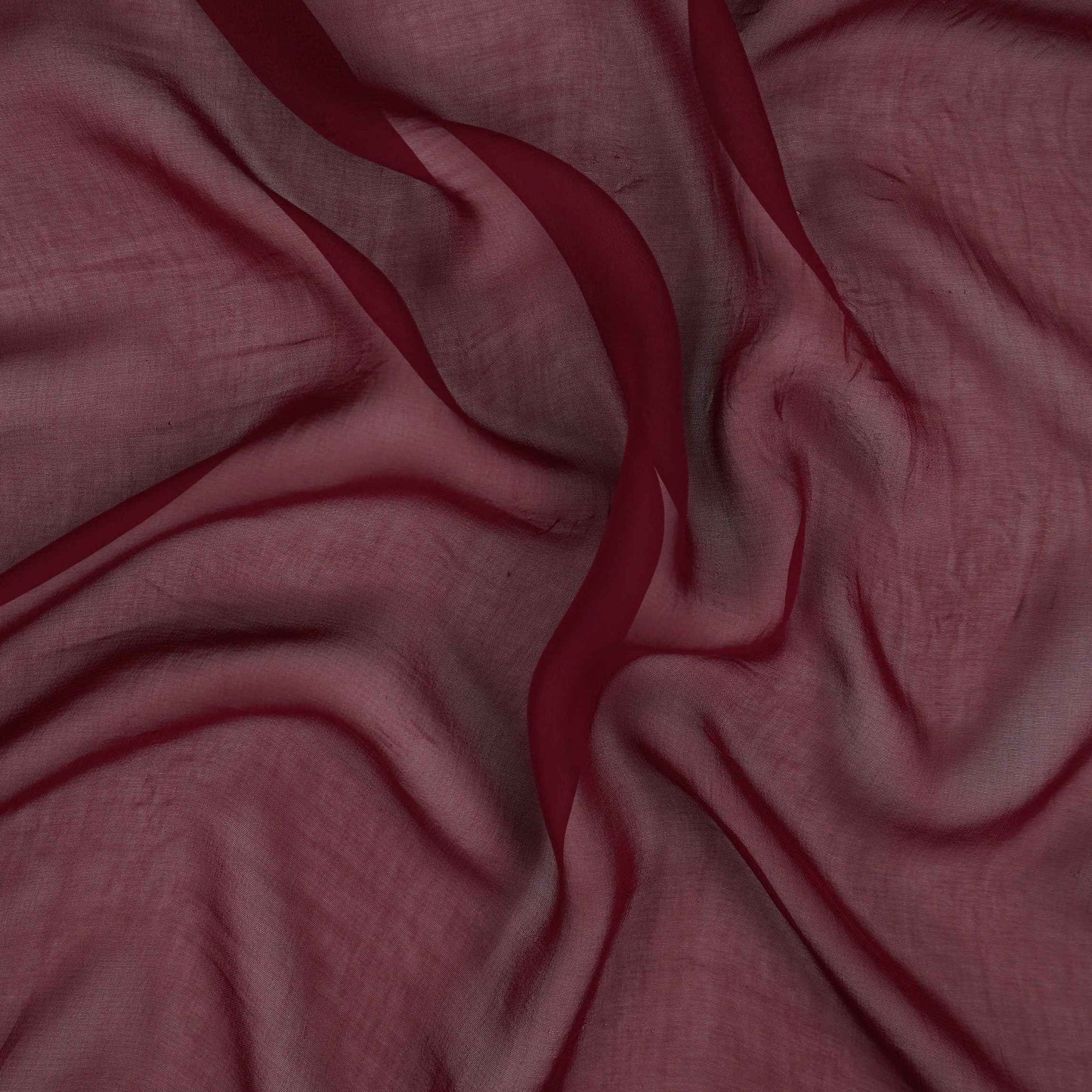 Maroon Solid 60gm Georgette Fabric SSMG-17
