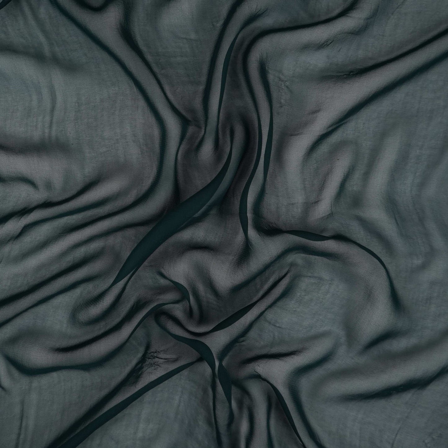 Teal Green Solid 60gm Georgette Fabric SSMG-26