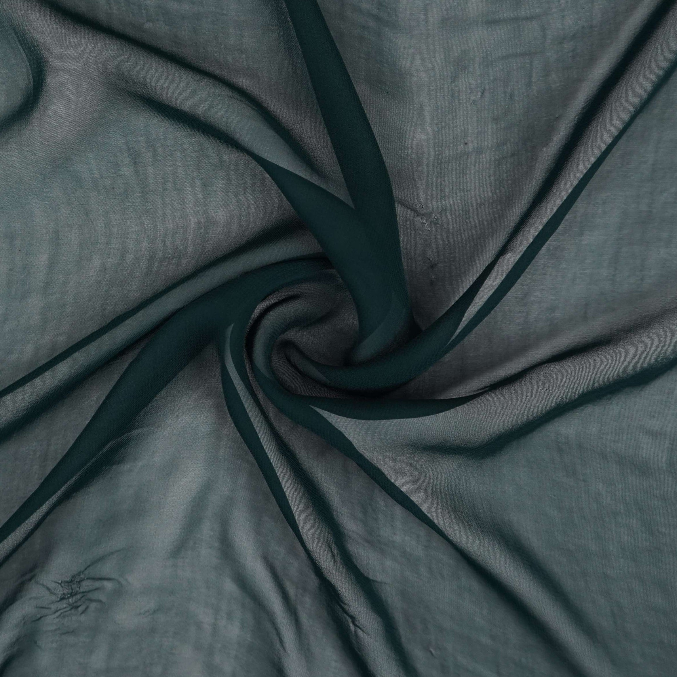 Teal Green Solid 60gm Georgette Fabric SSMG-26 - TradeUNO