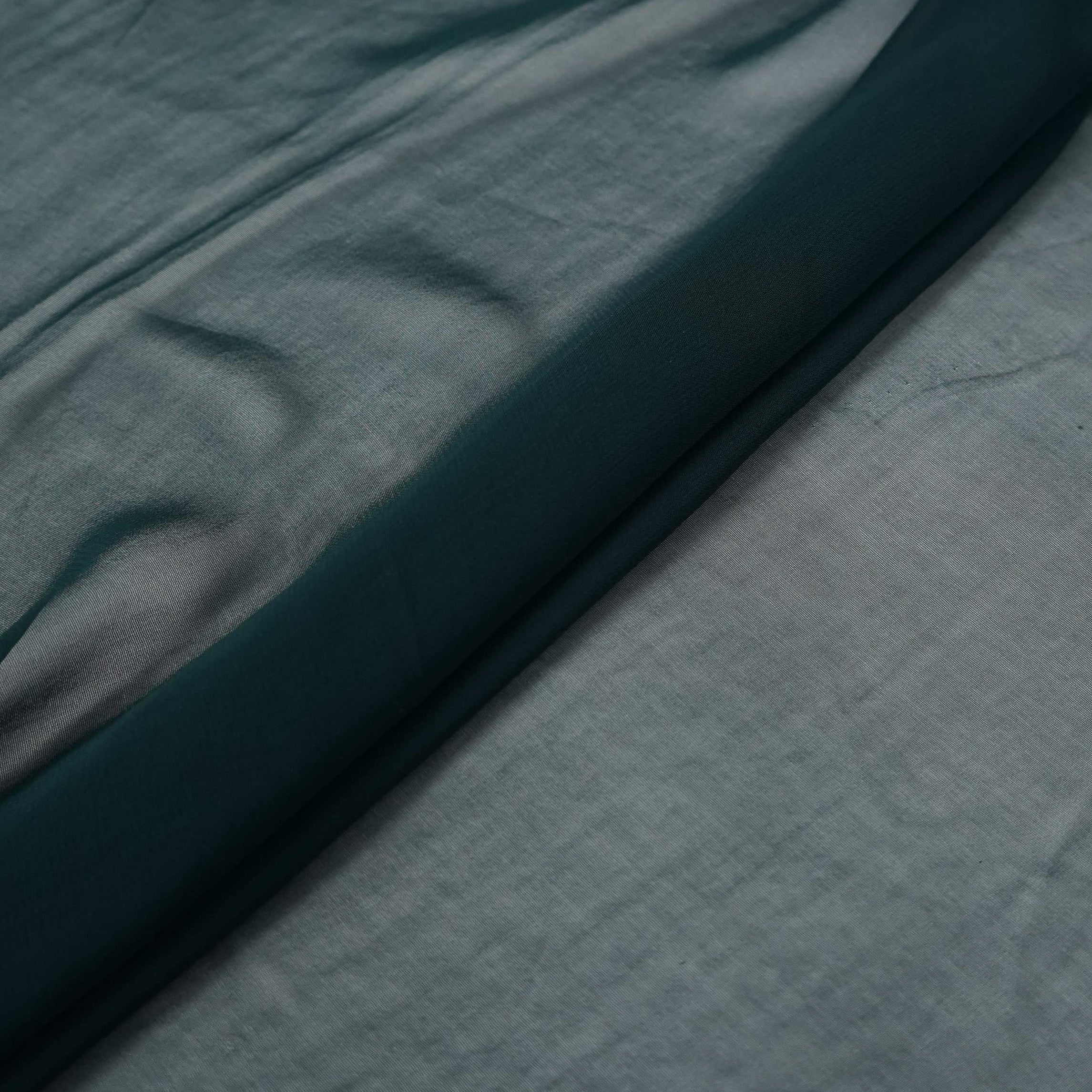 Teal Green Solid 60gm Georgette Fabric SSMG-26 - TradeUNO