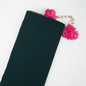 Teal Green Solid 60gm Georgette Fabric SSMG-26 - TradeUNO
