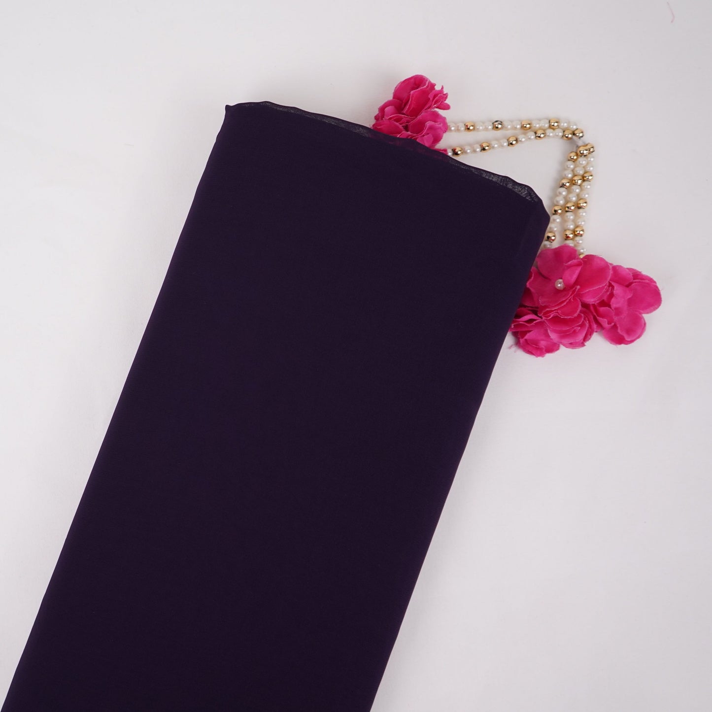 Purple Solid 60gm Georgette Fabric SSMG-10