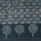 Blue & White Floral Batik Print Cotton Schiffli Fabric CH-29806