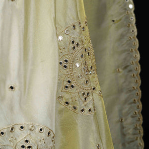 Golden mirror thread embroidery Tissue Dupatta SU-31041 - TradeUNO
