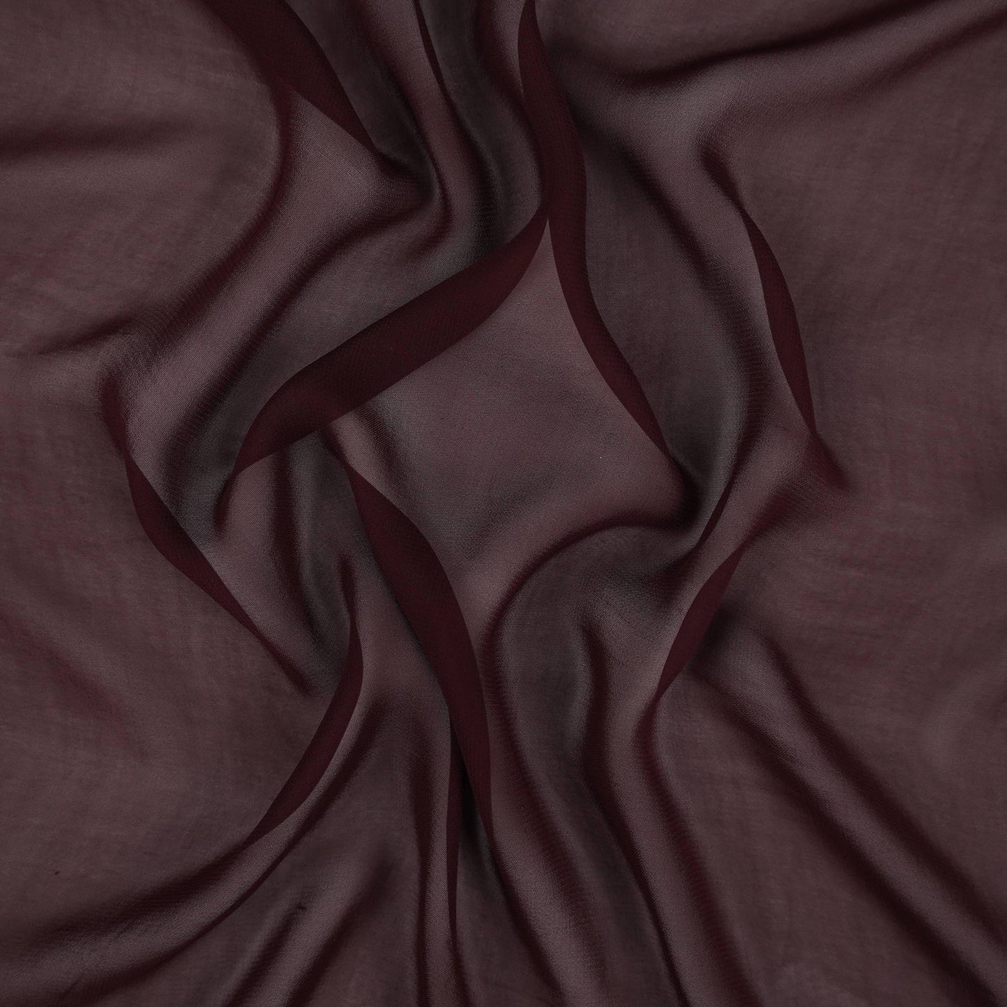 Dark Brown Solid 60gm Georgette Fabric SSMG-15