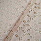  Peach Floral Poplin Schiffli Fabric 22574