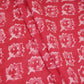 Pink & White Floral Batik Print Cotton Schiffli Fabric CH-29814