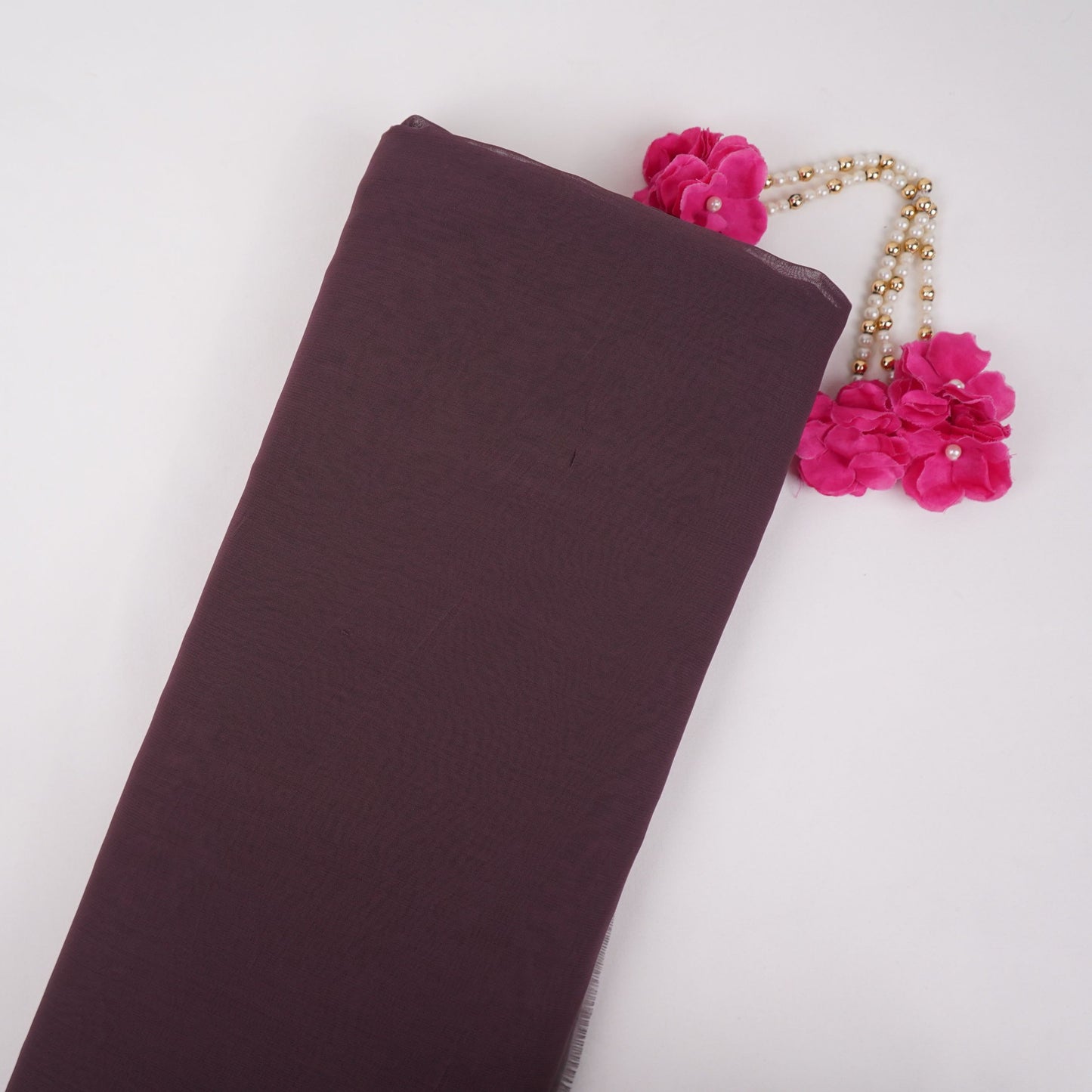Dusty Mauve Solid 60gm Georgette Fabric SSMG-19