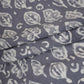 Grey & White Floral Batik Print Cotton Schiffli Fabric CH-29815