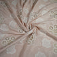 Pink Floral Poplin Schiffli Fabric 22583