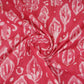 Pink & White Floral Batik Print Cotton Schiffli Fabric CH-29819
