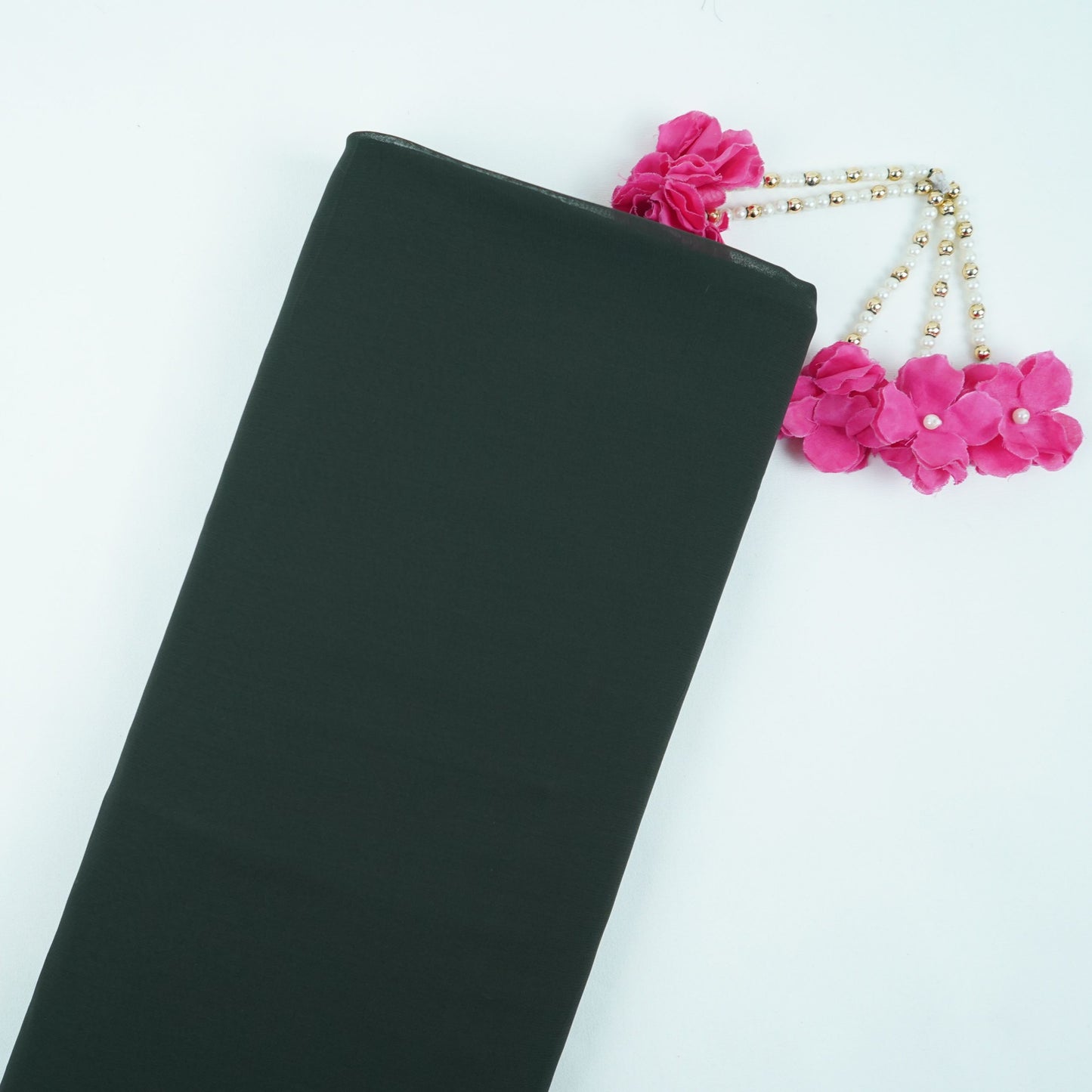 Green Solid 60gm Georgette Fabric SSMG-09