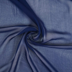 Cobalt Blue Solid 60gm Georgette Fabric SSMG-25 - TradeUNO