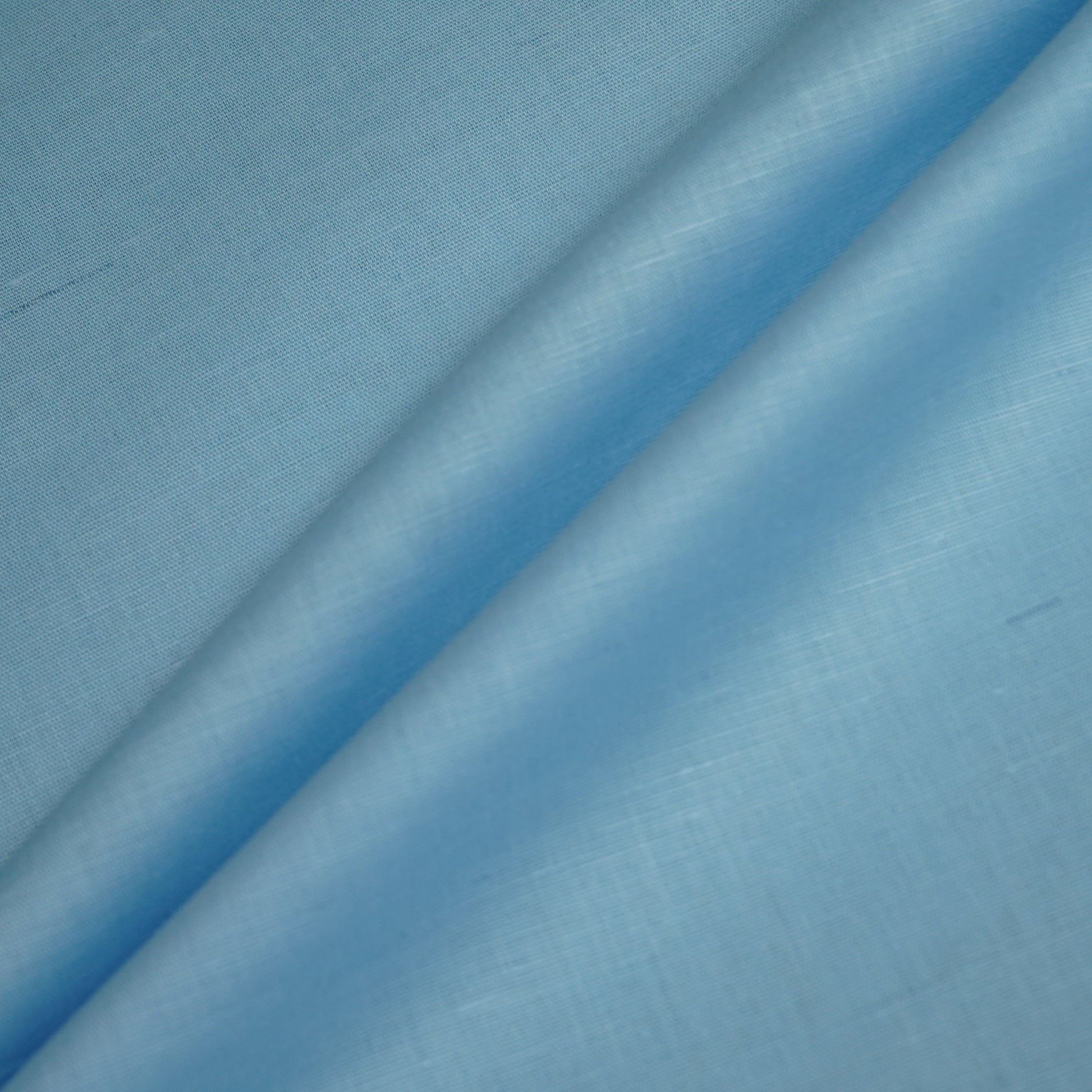 Sky Blue Solid Cotton Linen Fabric 23299 