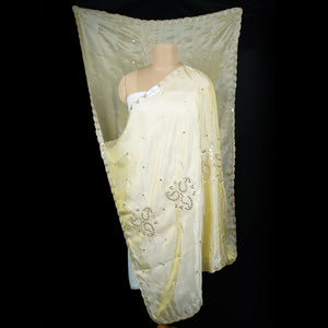 Golden mirror thread embroidery Tissue Dupatta SU-31040 - TradeUNO