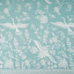 Blue with White Parsi Gara embroidery Mul Chanderi Fabric DC-29824 - TradeUNO