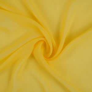 Yellow Solid 60gm Georgette Fabric SSMG-01 - TradeUNO