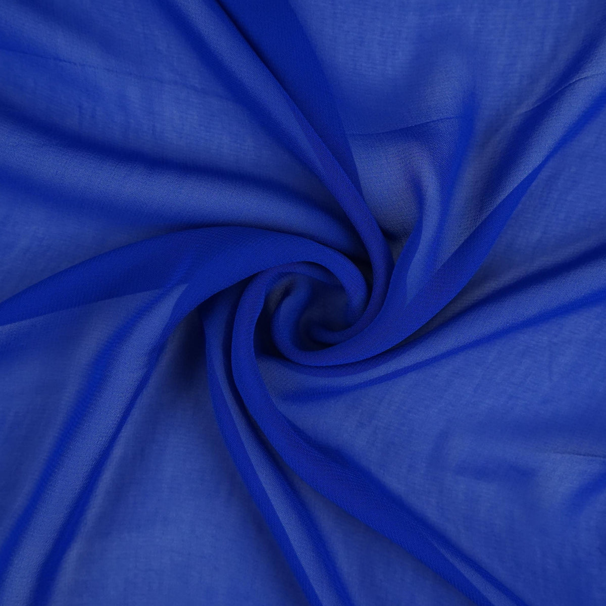 Royal Blue Solid 60gm Georgette Fabric SSMG-18 - TradeUNO