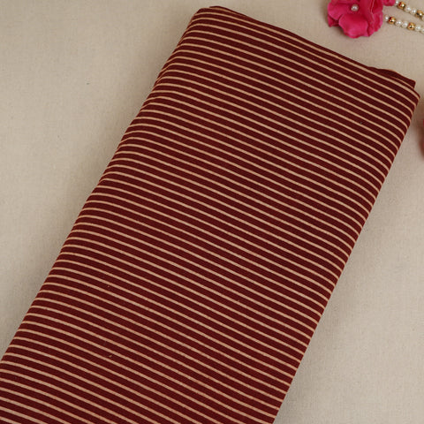 Red Stripes Print Cotton Fabric CH-29791