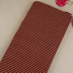 Red Stripes Print Cotton Fabric CH-29791