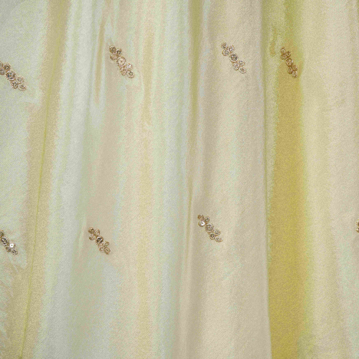 Golden thread cutdana embroidery Chanderi Dupatta SU-31044 - TradeUNO