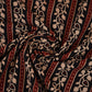 Black with Wine Ajrakh Print Cotton Fabric CH-29784