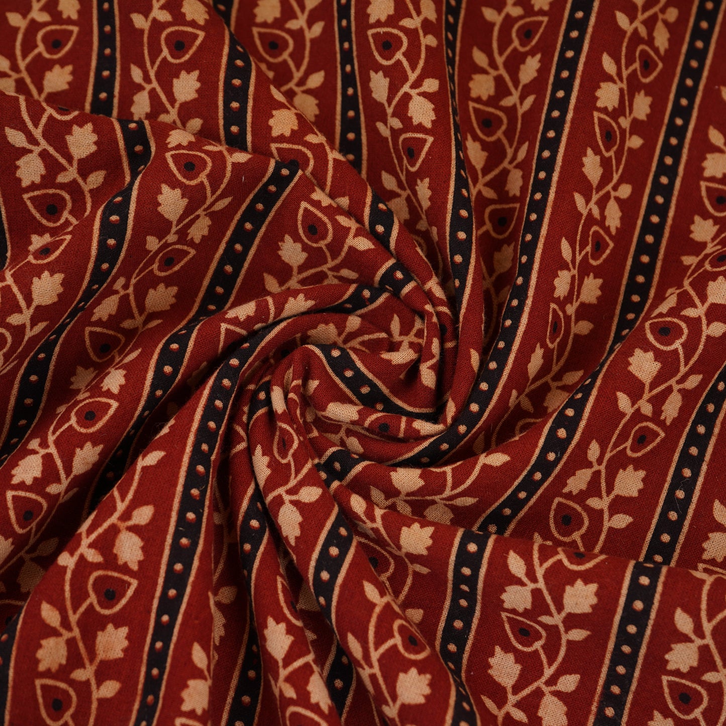 Red Ajrakh Print Cotton Fabric CH-29782
