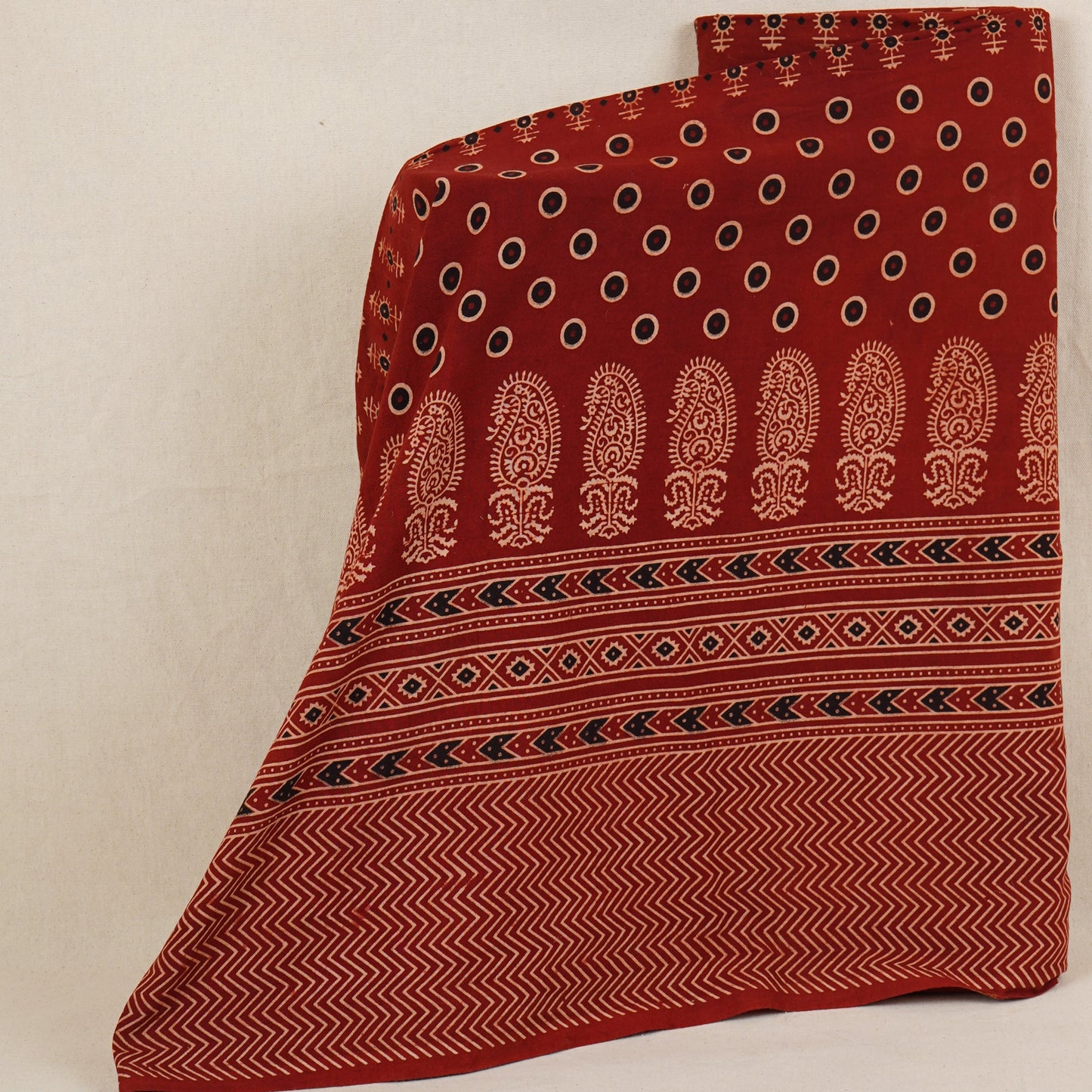 Red Ajrakh Print Cotton Fabric CH-29787