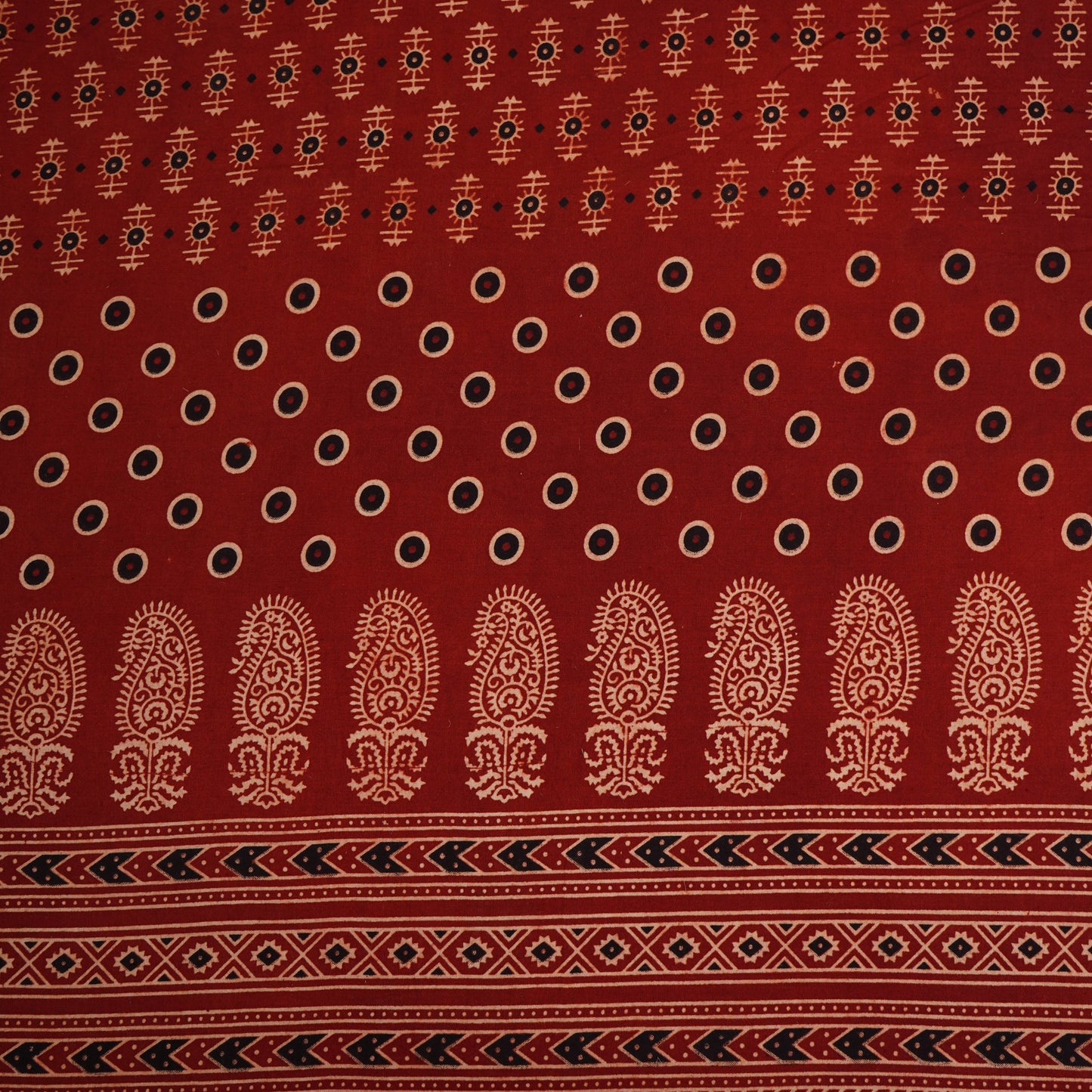 Red Ajrakh Print Cotton Fabric CH-29787