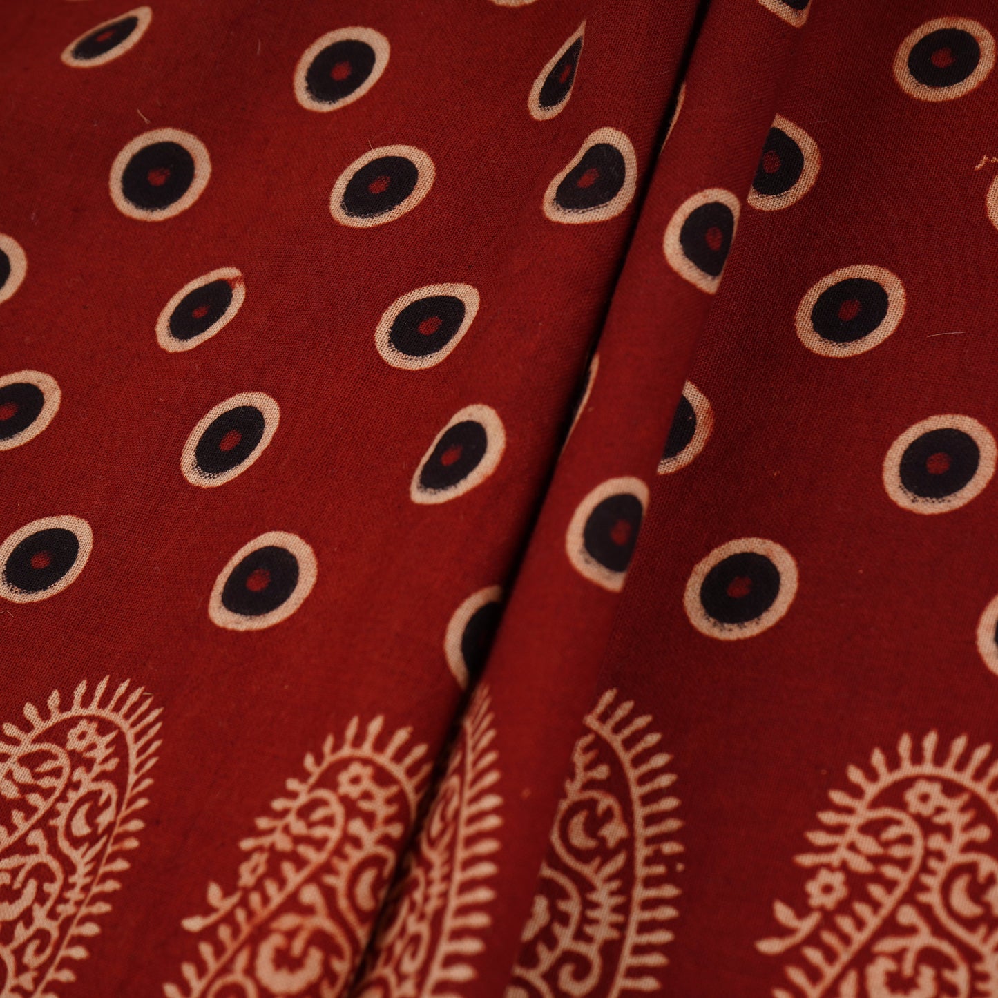 Red Ajrakh Print Cotton Fabric CH-29787