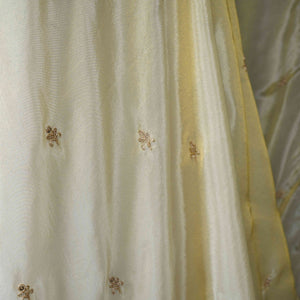 Golden thread cutdana embroidery Chanderi Dupatta SU-31048 - TradeUNO