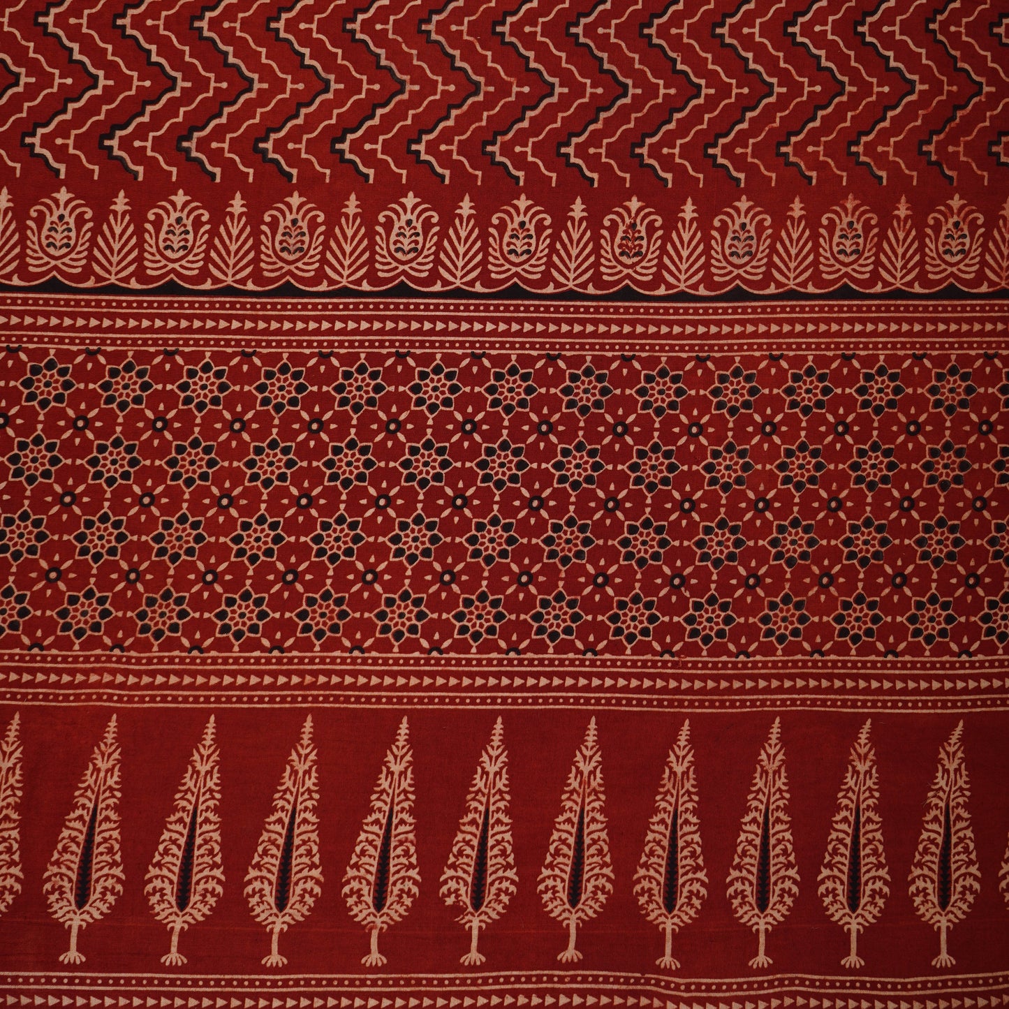 Red Ajrakh Print Cotton Fabric CH-29781
