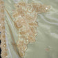 Golden thread cutdana embroidery Chanderi Dupatta SU-31048