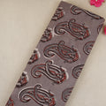 Light Grey Paisley Print Cotton Fabric CH-29764