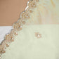 Golden thread cutdana embroidery Chanderi Dupatta SU-31047