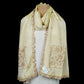 Golden thread cutdana embroidery Chanderi Dupatta SU-31047