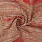 Rust Red Pearl Cutdana embroidery Kanjivaram Silk Fabric TFS-31784